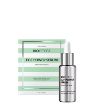 BIOEFFECT EGF Power Serum zilveren flacon met pipet en verpakking, 30 ml