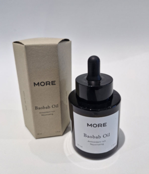 MORE Baobab olie, pipetfles 30 ml met kartonnen verpakking
