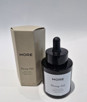 MORE Hennepzaadolie, pipetfles 30 ml met kartonnen verpakking