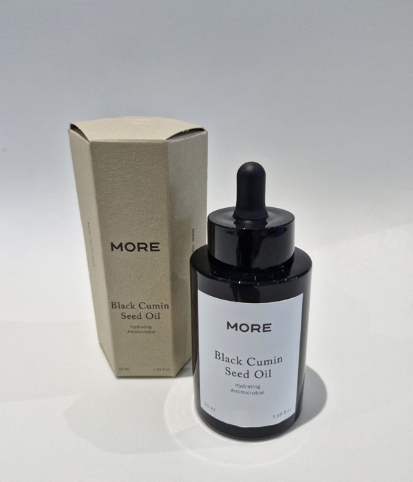 MORE Zwarte komijnzaadolie, pipetfles 50 ml met kartonnen verpakking
